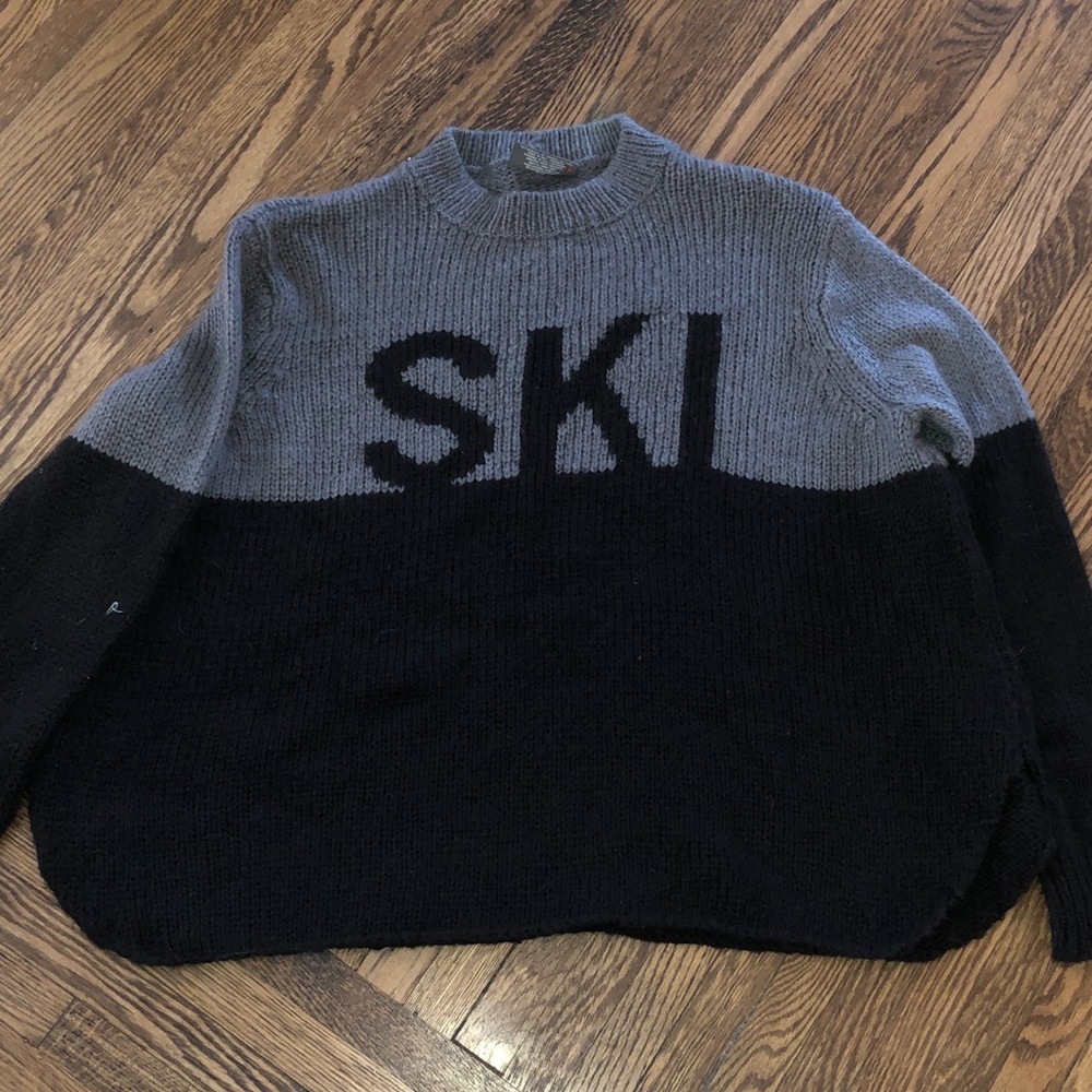 Wooden Ships "SKI" Oversized Colorblock Sweater